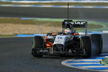 World © Octane Photographic Ltd. 2014 Formula 1 Winter Testing, Circuito de Velocidad, Jerez. Wednesday 29th January 2014. Day 2. Sahara Force India VJM07 – Sergio Perez. Digital Ref: 0886lb1d0841