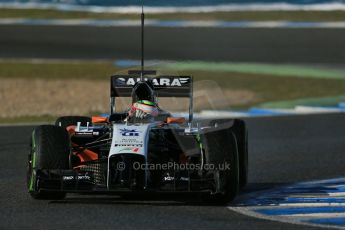 World © Octane Photographic Ltd. 2014 Formula 1 Winter Testing, Circuito de Velocidad, Jerez. Wednesday 29th January 2014. Day 2. Sahara Force India VJM07 – Sergio Perez. Digital Ref: 0886lb1d0863