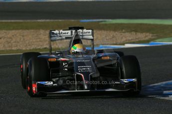 World © Octane Photographic Ltd. 2014 Formula 1 Winter Testing, Circuito de Velocidad, Jerez. Wednesday 29th January 2014. Day 2. Sauber C33 Ferrari - Esteban Gutierrez. Digital Ref: 0886lb1d0874