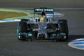 World © Octane Photographic Ltd. 2014 Formula 1 Winter Testing, Circuito de Velocidad, Jerez. Wednesday 29th January 2014. Day 2. Mercedes AMG Petronas F1 W05 - Nico Rosberg. Digital Ref: 0886lb1d0929