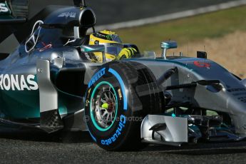 World © Octane Photographic Ltd. 2014 Formula 1 Winter Testing, Circuito de Velocidad, Jerez. Wednesday 29th January 2014. Day 2. Mercedes AMG Petronas F1 W05 - Nico Rosberg. Digital Ref: 0886lb1d0934
