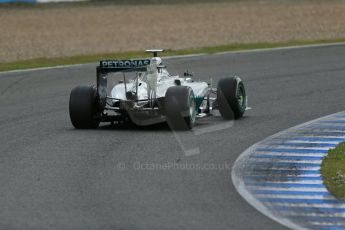World © Octane Photographic Ltd. 2014 Formula 1 Winter Testing, Circuito de Velocidad, Jerez. Wednesday 29th January 2014. Day 2. Mercedes AMG Petronas F1 W05 - Nico Rosberg. Digital Ref: 0886lb1d1081