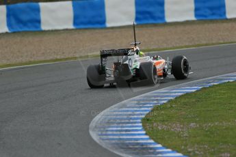 World © Octane Photographic Ltd. 2014 Formula 1 Winter Testing, Circuito de Velocidad, Jerez. Wednesday 29th January 2014. Day 2. Sahara Force India VJM07 – Sergio Perez. Digital Ref: 0886lb1d1089