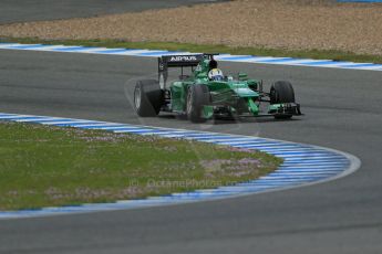 World © Octane Photographic Ltd. 2014 Formula 1 Winter Testing, Circuito de Velocidad, Jerez. Wednesday 29th January 2014. Day 2. Caterham F1 Team CT05 – Marcus Ericsson. Digital Ref: 0886lb1d1148