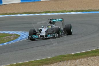 World © Octane Photographic Ltd. 2014 Formula 1 Winter Testing, Circuito de Velocidad, Jerez. Wednesday 29th January 2014. Day 2. Mercedes AMG Petronas F1 W05 - Nico Rosberg. Digital Ref: 0886lb1d1164