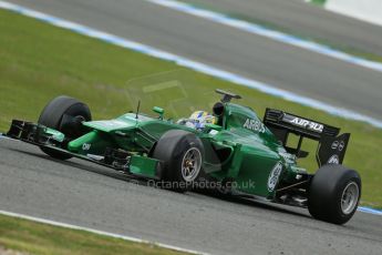 World © Octane Photographic Ltd. 2014 Formula 1 Winter Testing, Circuito de Velocidad, Jerez. Wednesday 29th January 2014. Day 2. Caterham F1 Team CT05 – Marcus Ericsson. Digital Ref: 0886lb1d1191