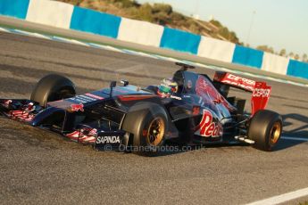 World © Octane Photographic Ltd. 2014 Formula 1 Winter Testing, Circuito de Velocidad, Jerez. Thursday 30th January 2014. Day 3. Scuderia Toro Rosso STR9 - Jean-Eric Vergne. Digital Ref: 0887cb1d0433