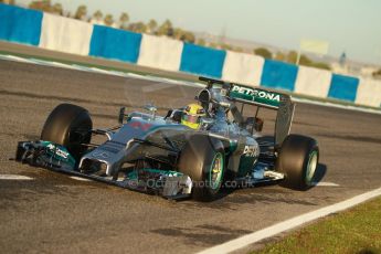 World © Octane Photographic Ltd. 2014 Formula 1 Winter Testing, Circuito de Velocidad, Jerez. Thursday 30th January 2014. Day 3. Mercedes AMG Petronas F1 W05 – Lewis Hamilton. Digital Ref: 0887cb1d0440