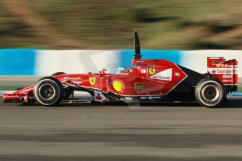 World © Octane Photographic Ltd. 2014 Formula 1 Winter Testing, Circuito de Velocidad, Jerez. Thursday 30th January 2014. Day 3. Scuderia Ferrari F14T - Fernando Alonso. Digital Ref: 0887cb1d0551
