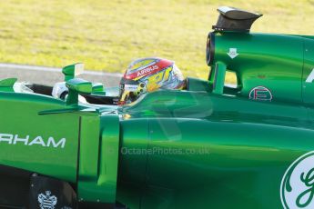 World © Octane Photographic Ltd. 2014 Formula 1 Winter Testing, Circuito de Velocidad, Jerez. Thursday 30th January 2014. Day 3. Caterham F1 Team CT05 – Robin Frijns. Digital Ref: 0887cb1d0575