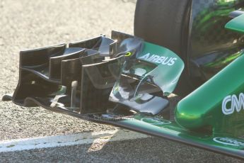 World © Octane Photographic Ltd. 2014 Formula 1 Winter Testing, Circuito de Velocidad, Jerez. Thursday 30th January 2014. Day 3. Caterham F1 Team CT05 – Robin Frijns. Digital Ref: 0887cb1d0588