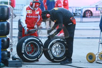 World © Octane Photographic Ltd. 2014 Formula 1 Winter Testing, Circuito de Velocidad, Jerez. Thursday 30th January 2014. Day 3. Scuderia Ferrari and Pirelli. Digital Ref: 0887cb1d0645