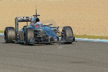 World © Octane Photographic Ltd. 2014 Formula 1 Winter Testing, Circuito de Velocidad, Jerez. Thursday 30th January 2014. Day 3. McLaren Mercedes MP4/29 - Jenson Button. Digital Ref: 0887cb1d0656