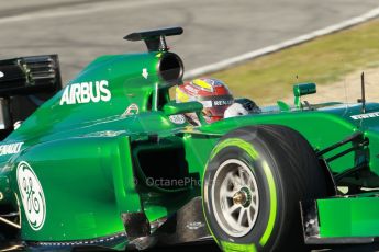 World © Octane Photographic Ltd. 2014 Formula 1 Winter Testing, Circuito de Velocidad, Jerez. Thursday 30th January 2014. Day 3. Caterham F1 Team CT05 – Robin Frijns. Digital Ref: 0887cb1d0710