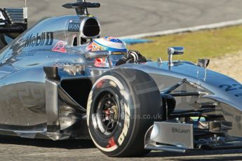 World © Octane Photographic Ltd. 2014 Formula 1 Winter Testing, Circuito de Velocidad, Jerez. Thursday 30th January 2014. Day 3. McLaren Mercedes MP4/29 - Jenson Button. Digital Ref: 0887cb1d0741