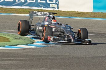 World © Octane Photographic Ltd. 2014 Formula 1 Winter Testing, Circuito de Velocidad, Jerez. Thursday 30th January 2014. Day 3. Sauber C33 Ferrari – Adrian Sutil. Digital Ref: 0887cb1d0785