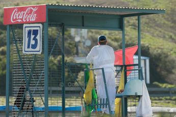 World © Octane Photographic Ltd. 2014 Formula 1 Winter Testing, Circuito de Velocidad, Jerez. Thursday 30th January 2014. Day 3. Red Flag caused by Daniel Ricciardo's Red Bull RB10 stopping on track. Digital Ref: 0887cb1d0835