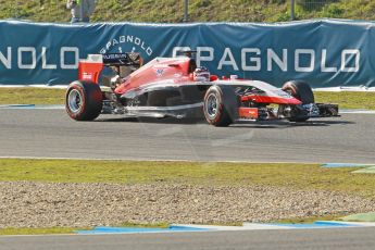 World © Octane Photographic Ltd. 2014 Formula 1 Winter Testing, Circuito de Velocidad, Jerez. Thursday 30th January 2014. Day 3. Marussia F1 Team MR03 - Max Chilton. Digital Ref: 0887cb1d1121