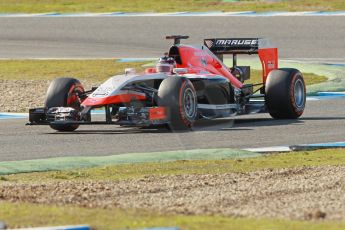 World © Octane Photographic Ltd. 2014 Formula 1 Winter Testing, Circuito de Velocidad, Jerez. Thursday 30th January 2014. Day 3. Marussia F1 Team MR03 - Max Chilton. Digital Ref: 0887cb1d1132