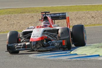 World © Octane Photographic Ltd. 2014 Formula 1 Winter Testing, Circuito de Velocidad, Jerez. Thursday 30th January 2014. Day 3. Marussia F1 Team MR03 - Max Chilton. Digital Ref: 0887cb1d1134