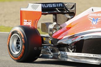 World © Octane Photographic Ltd. 2014 Formula 1 Winter Testing, Circuito de Velocidad, Jerez. Thursday 30th January 2014. Day 3. Marussia F1 Team MR03 - Max Chilton. Digital Ref: 0887cb1d1140