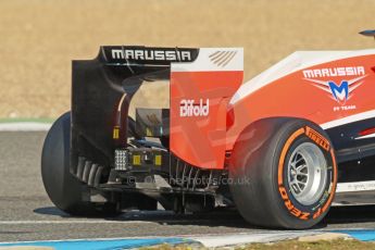 World © Octane Photographic Ltd. 2014 Formula 1 Winter Testing, Circuito de Velocidad, Jerez. Thursday 30th January 2014. Day 3. Marussia F1 Team MR03 - Max Chilton. Digital Ref: 0887cb1d1144