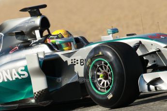 World © Octane Photographic Ltd. 2014 Formula 1 Winter Testing, Circuito de Velocidad, Jerez. Thursday 30th January 2014. Day 3. Mercedes AMG Petronas F1 W05 – Lewis Hamilton. Digital Ref: 0887cb1d1157
