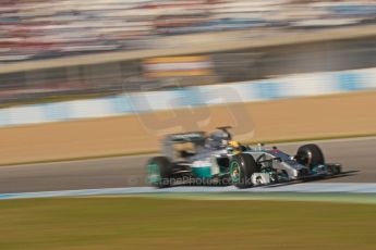 World © Octane Photographic Ltd. 2014 Formula 1 Winter Testing, Circuito de Velocidad, Jerez. Thursday 30th January 2014. Day 3. Mercedes AMG Petronas F1 W05 – Lewis Hamilton. Digital Ref: 0887cb1d1200