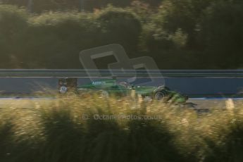 World © Octane Photographic Ltd. 2014 Formula 1 Winter Testing, Circuito de Velocidad, Jerez. Thursday 30th January 2014. Day 3. Caterham F1 Team CT05 – Robin Frijns. Digital Ref: 0887lb1d1706