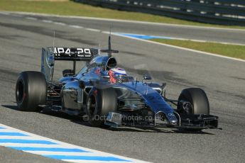 World © Octane Photographic Ltd. 2014 Formula 1 Winter Testing, Circuito de Velocidad, Jerez. Thursday 30th January 2014. Day 3. McLaren Mercedes MP4/29 - Jenson Button. Digital Ref: 0887lb1d2110