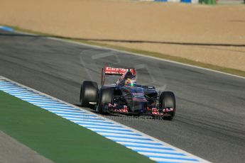 World © Octane Photographic Ltd. 2014 Formula 1 Winter Testing, Circuito de Velocidad, Jerez. Thursday 30th January 2014. Day 3. Scuderia Toro Rosso STR9 - Jean-Eric Vergne. Digital Ref: 0887lb1d2125