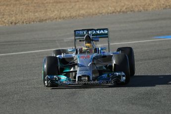 World © Octane Photographic Ltd. 2014 Formula 1 Winter Testing, Circuito de Velocidad, Jerez. Thursday 30th January 2014. Day 3. Mercedes AMG Petronas F1 W05 – Lewis Hamilton. Digital Ref: 0887lb1d2199
