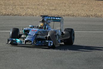 World © Octane Photographic Ltd. 2014 Formula 1 Winter Testing, Circuito de Velocidad, Jerez. Thursday 30th January 2014. Day 3. Mercedes AMG Petronas F1 W05 – Lewis Hamilton. Digital Ref: 0887lb1d2242
