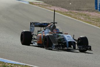 World © Octane Photographic Ltd. 2014 Formula 1 Winter Testing, Circuito de Velocidad, Jerez. Thursday 30th January 2014. Day 3. Sahara Force India VJM07 – Nico Hulkenburg. Digital Ref : 0887lb1d2366