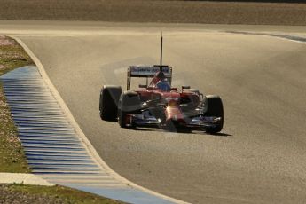 World © Octane Photographic Ltd. 2014 Formula 1 Winter Testing, Circuito de Velocidad, Jerez. Thursday 30th January 2014. Day 3. Scuderia Ferrari F14T - Fernando Alonso. Digital Ref: 0887lb1d2382