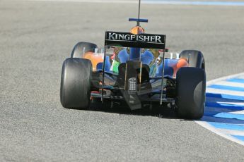 World © Octane Photographic Ltd. 2014 Formula 1 Winter Testing, Circuito de Velocidad, Jerez. Thursday 30th January 2014. Day 3. Sahara Force India VJM07 – Nico Hulkenburg. Digital Ref : 0887lb1d2402