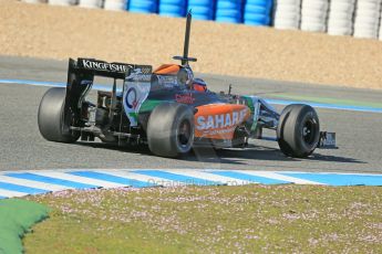 World © Octane Photographic Ltd. 2014 Formula 1 Winter Testing, Circuito de Velocidad, Jerez. Thursday 30th January 2014. Day 3. Sahara Force India VJM07 – Nico Hulkenburg. Digital Ref : 0887lb1d2438