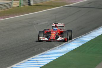 World © Octane Photographic Ltd. 2014 Formula 1 Winter Testing, Circuito de Velocidad, Jerez. Thursday 30th January 2014. Day 3. Scuderia Ferrari F14T - Fernando Alonso. Digital Ref: 0887lb1d2465