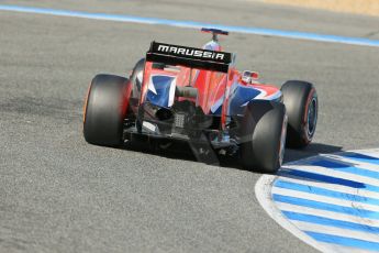 World © Octane Photographic Ltd. 2014 Formula 1 Winter Testing, Circuito de Velocidad, Jerez. Thursday 30th January 2014. Day 3. Marussia F1 Team MR03 - Max Chilton. Digital Ref: 0887lb1d2513