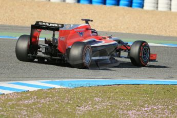 World © Octane Photographic Ltd. 2014 Formula 1 Winter Testing, Circuito de Velocidad, Jerez. Thursday 30th January 2014. Day 3. Marussia F1 Team MR03 - Max Chilton. Digital Ref: 0887lb1d2517