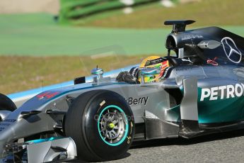 World © Octane Photographic Ltd. 2014 Formula 1 Winter Testing, Circuito de Velocidad, Jerez. Thursday 30th January 2014. Day 3. Mercedes AMG Petronas F1 W05 – Lewis Hamilton. Digital Ref: 0887lb1d2545