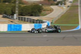 World © Octane Photographic Ltd. 2014 Formula 1 Winter Testing, Circuito de Velocidad, Jerez. Thursday 30th January 2014. Day 3. Mercedes AMG Petronas F1 W05 – Lewis Hamilton. Digital Ref: 0887lb1d2602