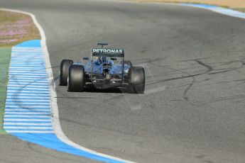 World © Octane Photographic Ltd. 2014 Formula 1 Winter Testing, Circuito de Velocidad, Jerez. Thursday 30th January 2014. Day 3. Mercedes AMG Petronas F1 W05 – Lewis Hamilton. Digital Ref: 0887lb1d2629