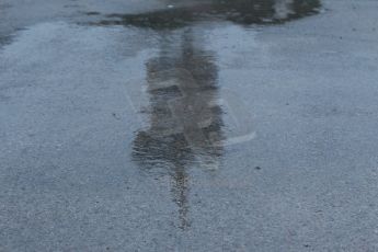 World © Octane Photographic Ltd. 2014 Formula 1 Winter Testing, Circuito de Velocidad, Jerez. Friday 31st January 2014. Day 4. The Tio Pepe tower reflected in the puddles. Digital Ref: 0888cb1d1249