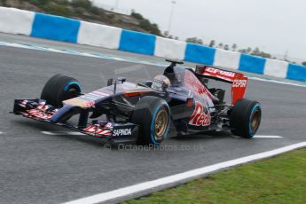 World © Octane Photographic Ltd. 2014 Formula 1 Winter Testing, Circuito de Velocidad, Jerez. Friday 31st January 2014. Day 4. Scuderia Toro Rosso STR 9 – Daniil Kvyat. Digital Ref: 0888cb1d1303