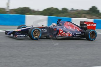 World © Octane Photographic Ltd. 2014 Formula 1 Winter Testing, Circuito de Velocidad, Jerez. Friday 31st January 2014. Day 4. Scuderia Toro Rosso STR 9 – Daniil Kvyat. Digital Ref: 0888cb1d1349