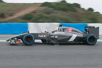 World © Octane Photographic Ltd. 2014 Formula 1 Winter Testing, Circuito de Velocidad, Jerez. Friday 31st January 2014. Day 4. Sauber C33 Ferrari – Adrian Sutil. Digital Ref: 0888cb1d1360