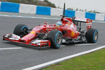 World © Octane Photographic Ltd. 2014 Formula 1 Winter Testing, Circuito de Velocidad, Jerez. Friday 31st January 2014. Day 4. Scuderia Ferrari F14T - Fernando Alonso. Digital Ref: 0888cb1d1382