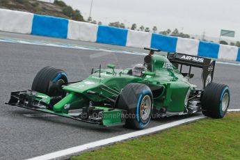 World © Octane Photographic Ltd. 2014 Formula 1 Winter Testing, Circuito de Velocidad, Jerez. Friday 31st January 2014. Day 4. Caterham F1 Team CT05 – Kamui Kobayashi. Digital Ref: 0888cb1d1417