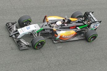 World © Octane Photographic Ltd. 2014 Formula 1 Winter Testing, Circuito de Velocidad, Jerez. Friday 31st January 2014. Day 4. Sahara Force India VJM07 – Daniel Juncadella. Digital Ref : 0888cb1d1563